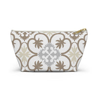 Portugal Tile Accessory Pouch w T-bottom in Brown